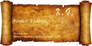 Knebl Ildikó névjegykártya